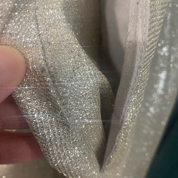 GUC Lulu’s lookout weekend sparkly gold skater dress with pockets size XL - Picture 12 of 14